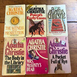 Agatha Christie Mystery Paperback Book Collection Lot of 6